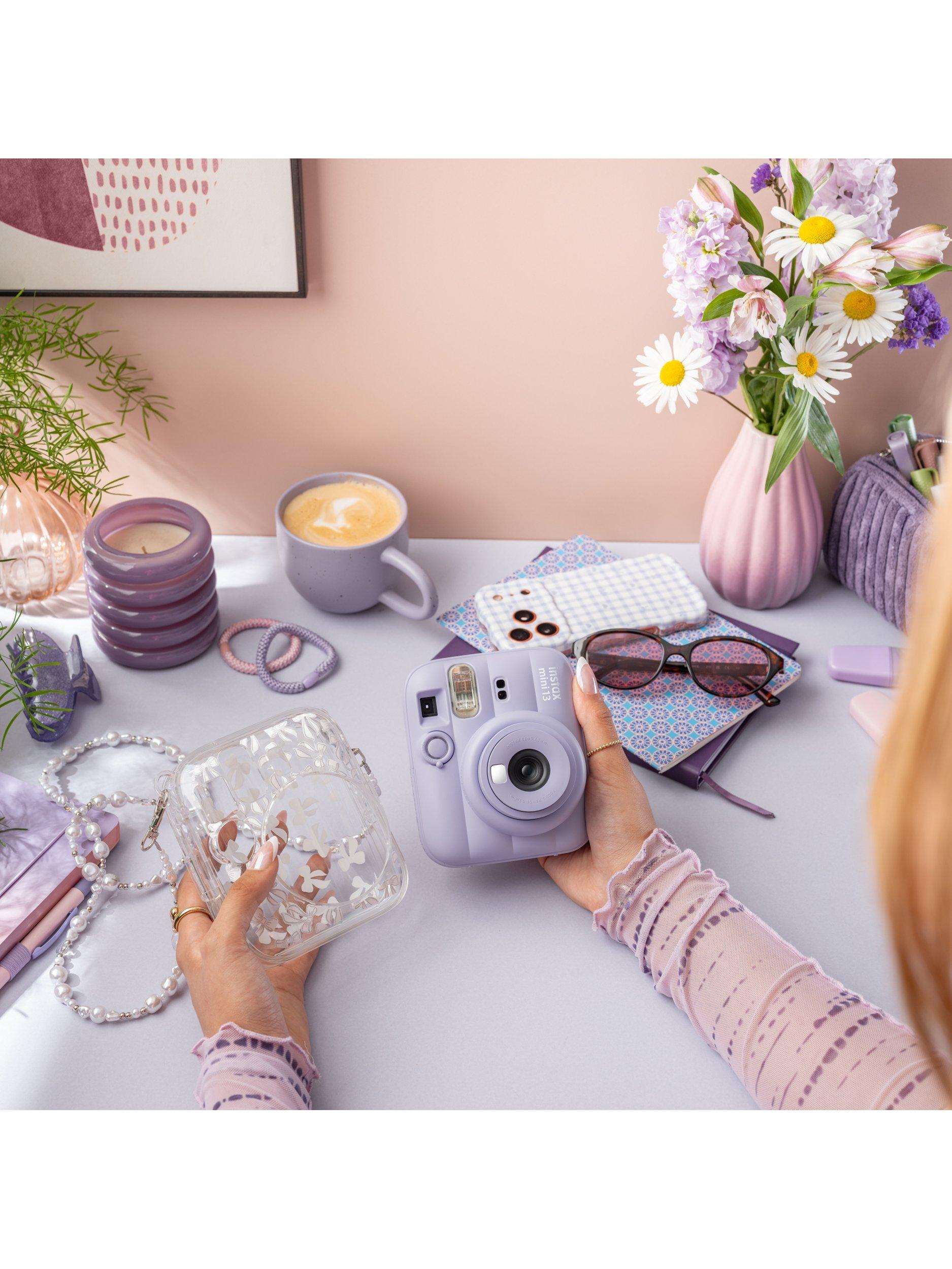 instax Skinnydip Bow clear camera case (British brand)