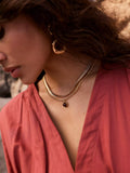 Mint Velvet layered stone necklace gold, UK version