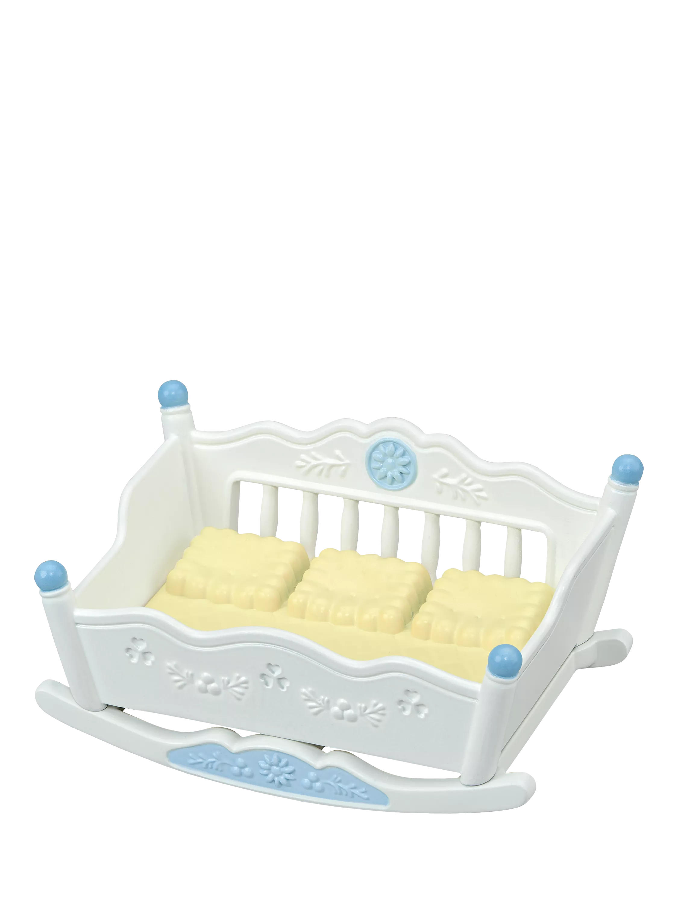 Sylvanian Families bear triplets toy set with cradle, imported from the UK