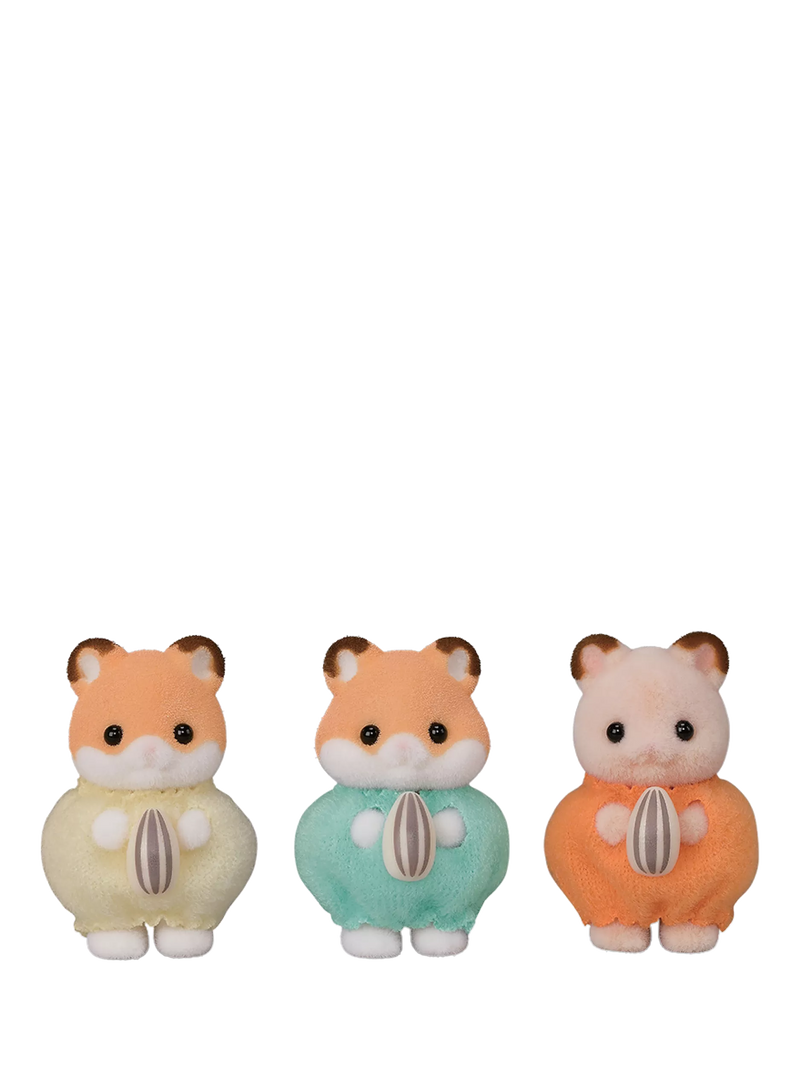 Sylvanian Families Hamster Family toy set with stroller, UK version