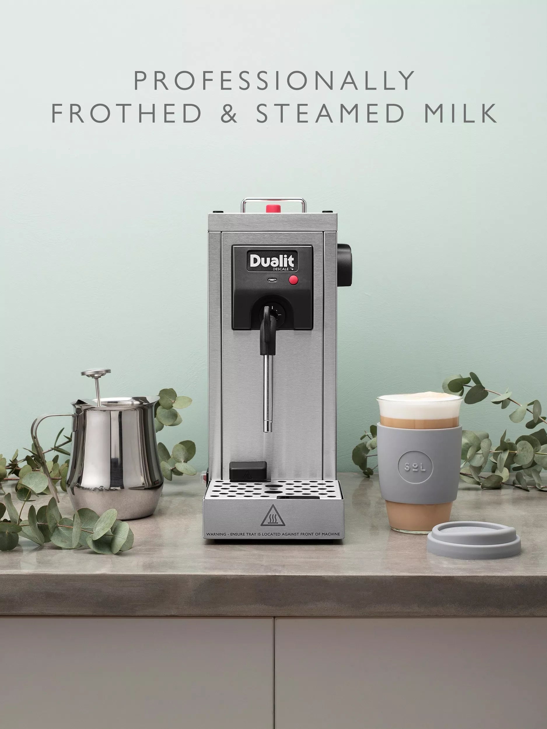 Dualit Cino milk steamer silver, imported from the UK