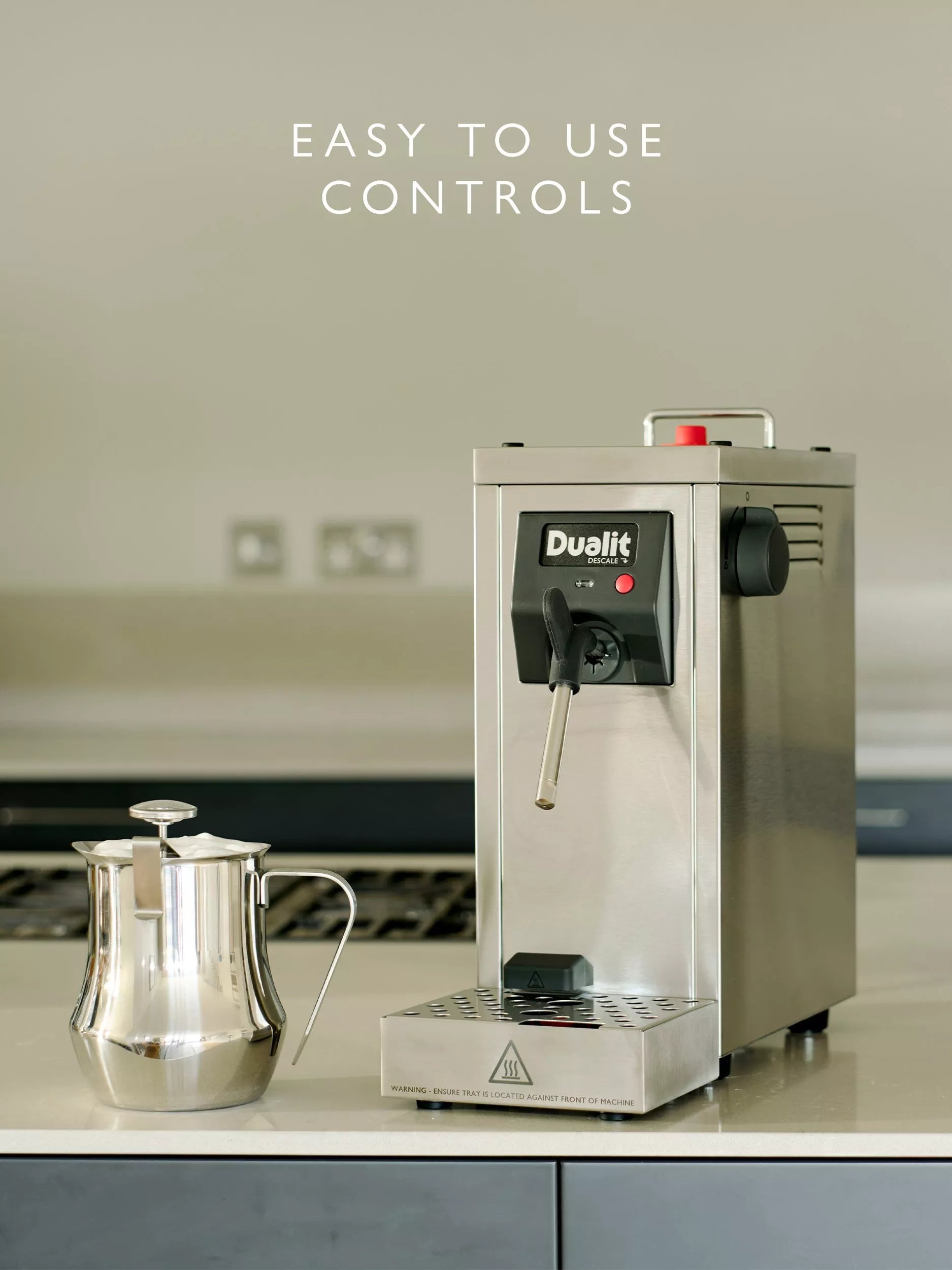 Dualit Cino milk steamer silver, imported from the UK