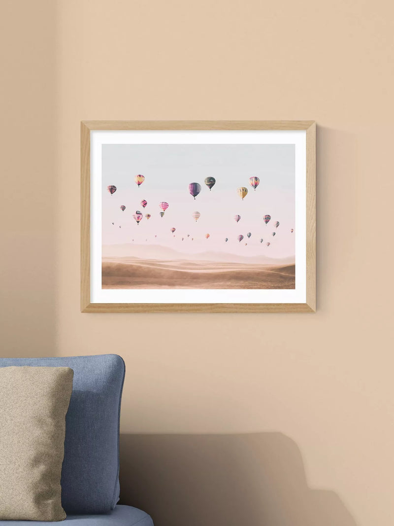 EAST END PRINTS framed print hot air balloon 43.4 x 53.4cm (British brand)