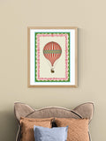 East End Prints Carrie Neely hot air balloon framed print 53.4x43.4cm, UK version