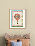 East End Prints Carrie Neely hot air balloon framed print 53.4x43.4cm, UK version