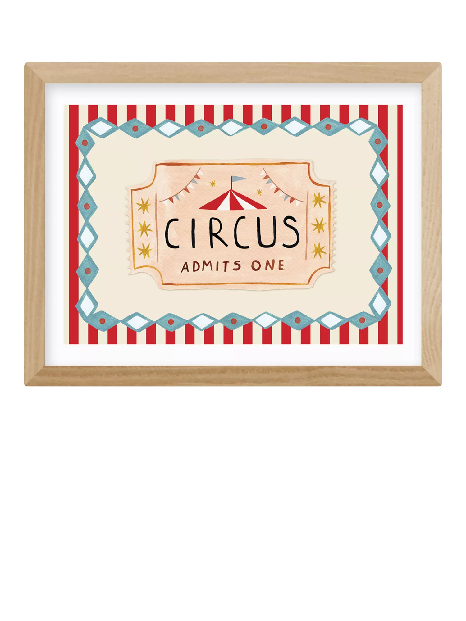 EAST END PRINTS Kid of the Village circus ticket framed print 43.4 x 33.4cm, imported from the UK