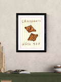 EAST END PRINTS framed print Croissants With You by Nia Beynon 43.4x33.4cm (British brand)