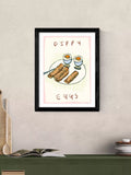 East End Prints dippy eggs framed print 43.4x33.4 cm, UK version