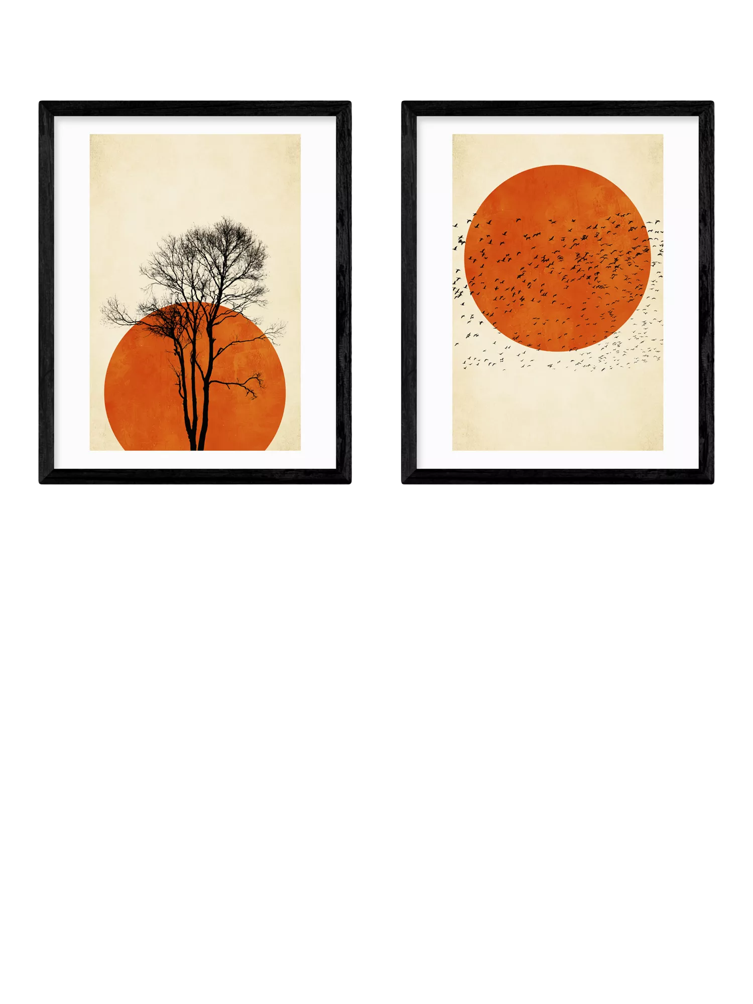 EAST END PRINTS Kubistika Dreamers framed print set 53.4x43.4cm (British brand)