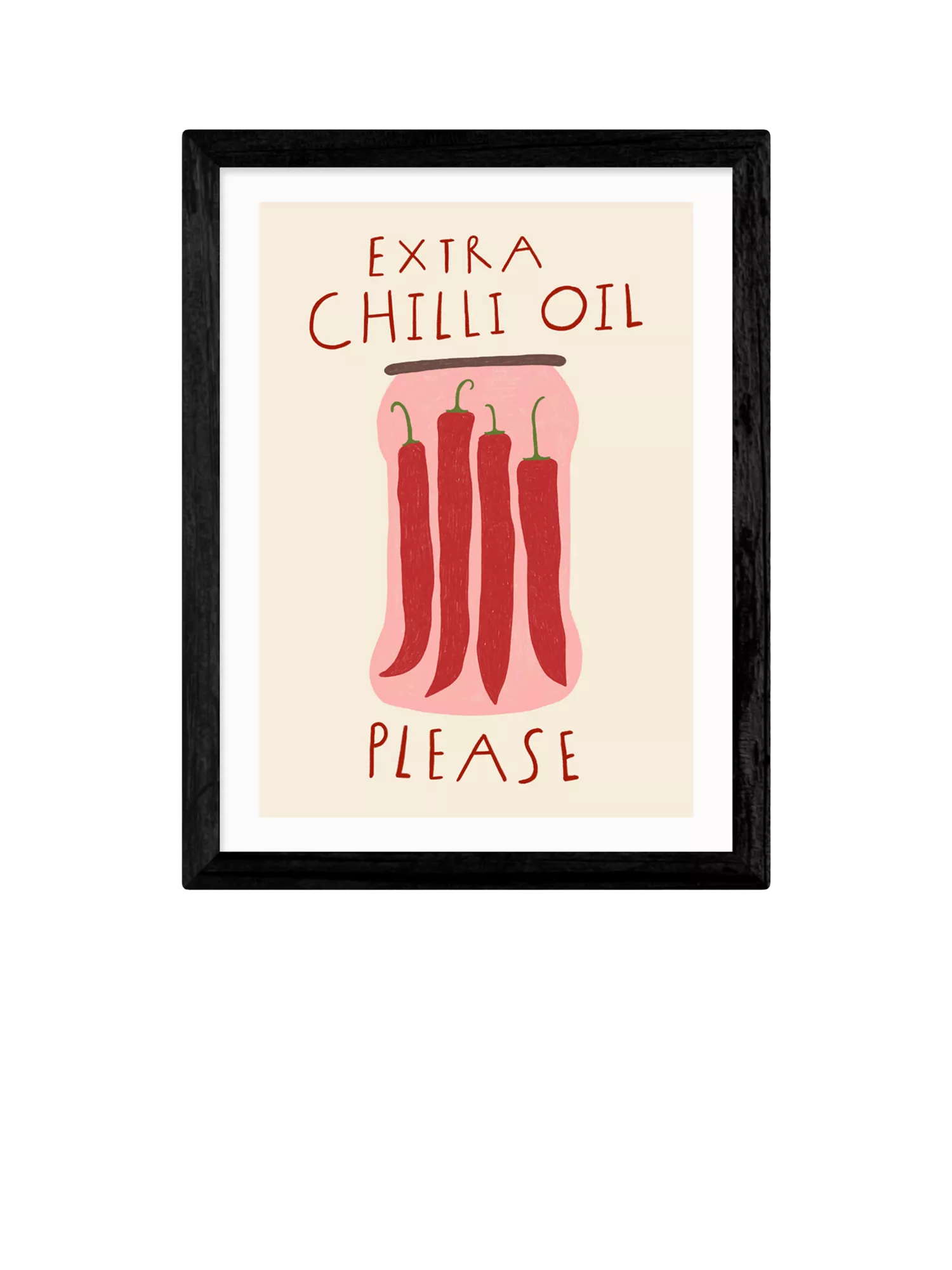 EAST END PRINTS framed chilli oil print 43.4 x 33.4cm - British product