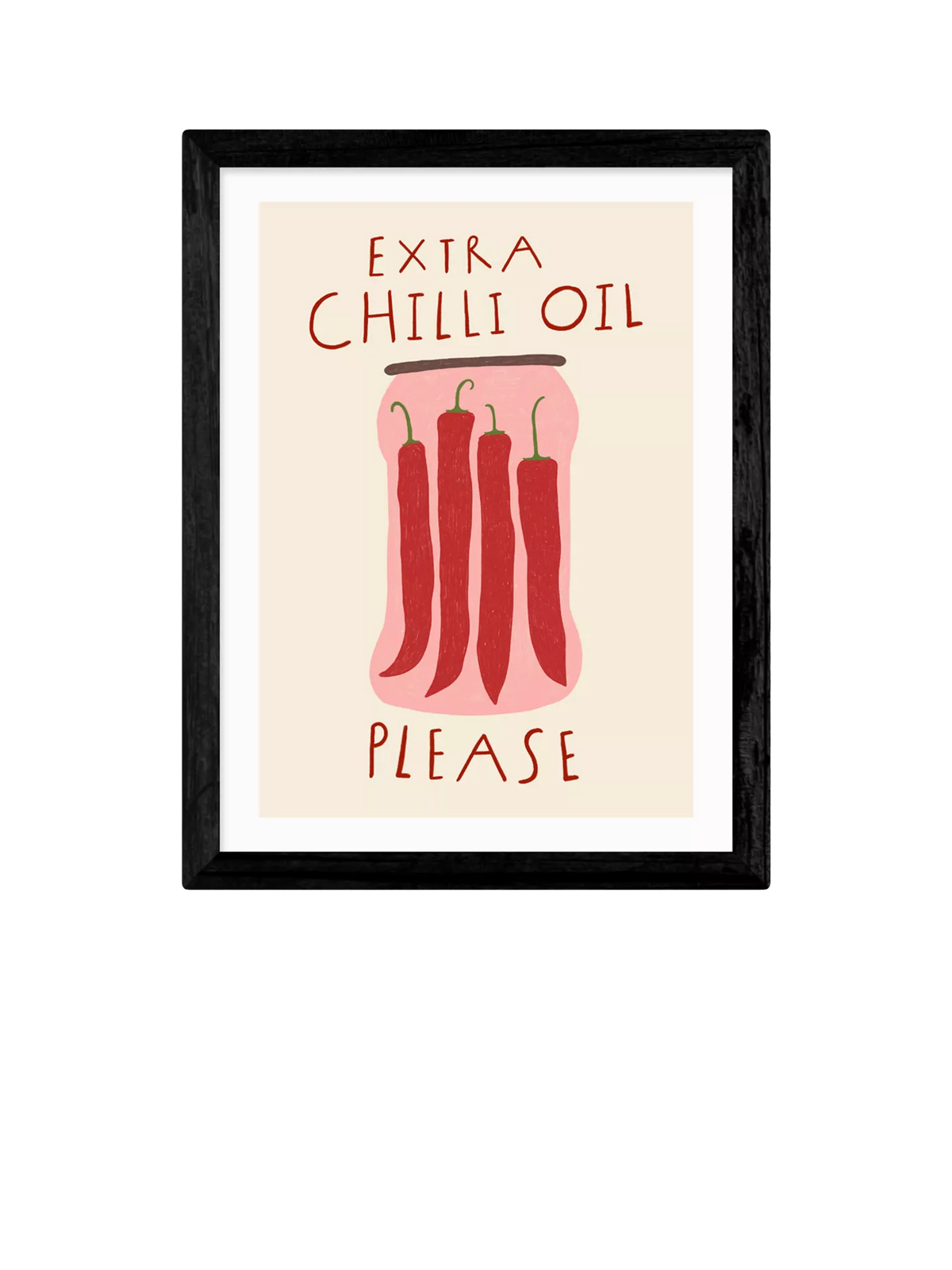 EAST END PRINTS framed chilli oil print 43.4 x 33.4cm - British product
