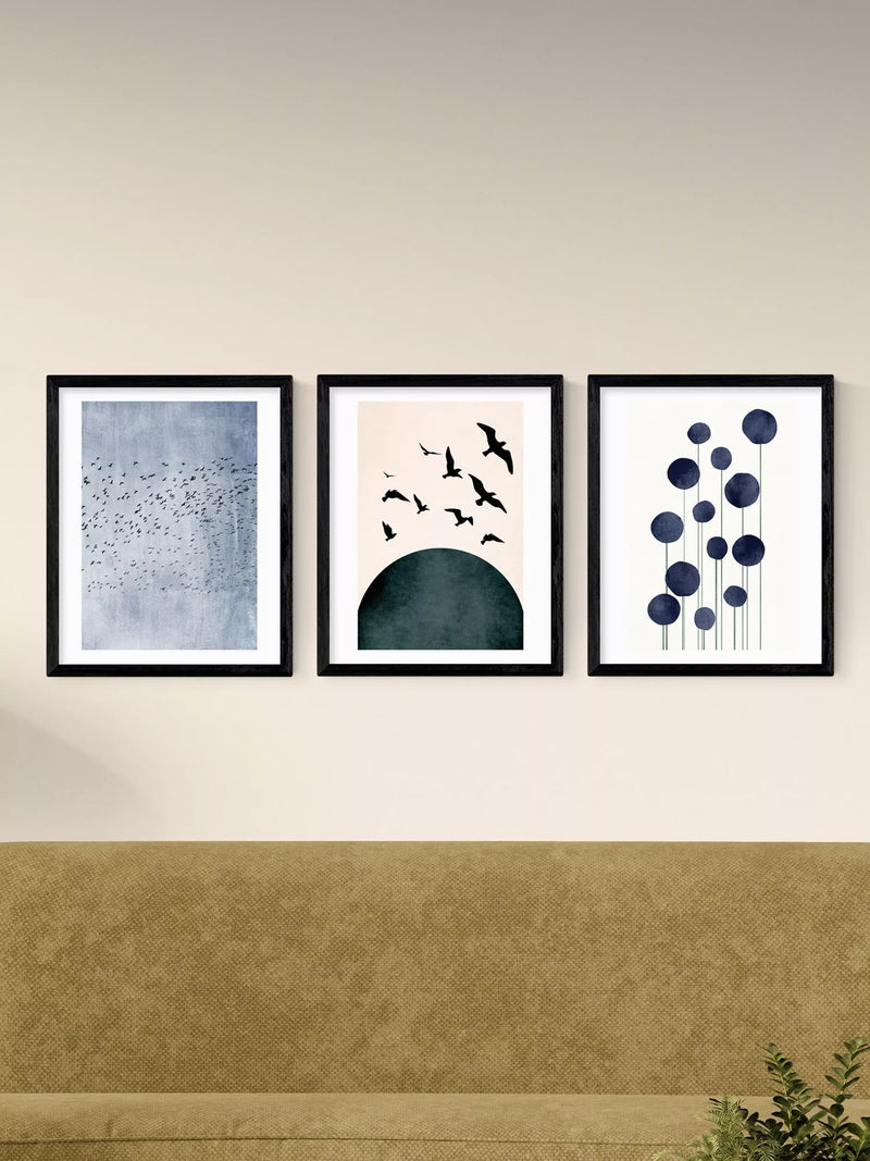East End Prints Kubistika Gentle Escape framed print set 53.4x43.4cm, imported from the UK