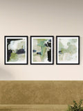 East End Prints Green Abstract framed print set 53.4x43.4cm (British brand)