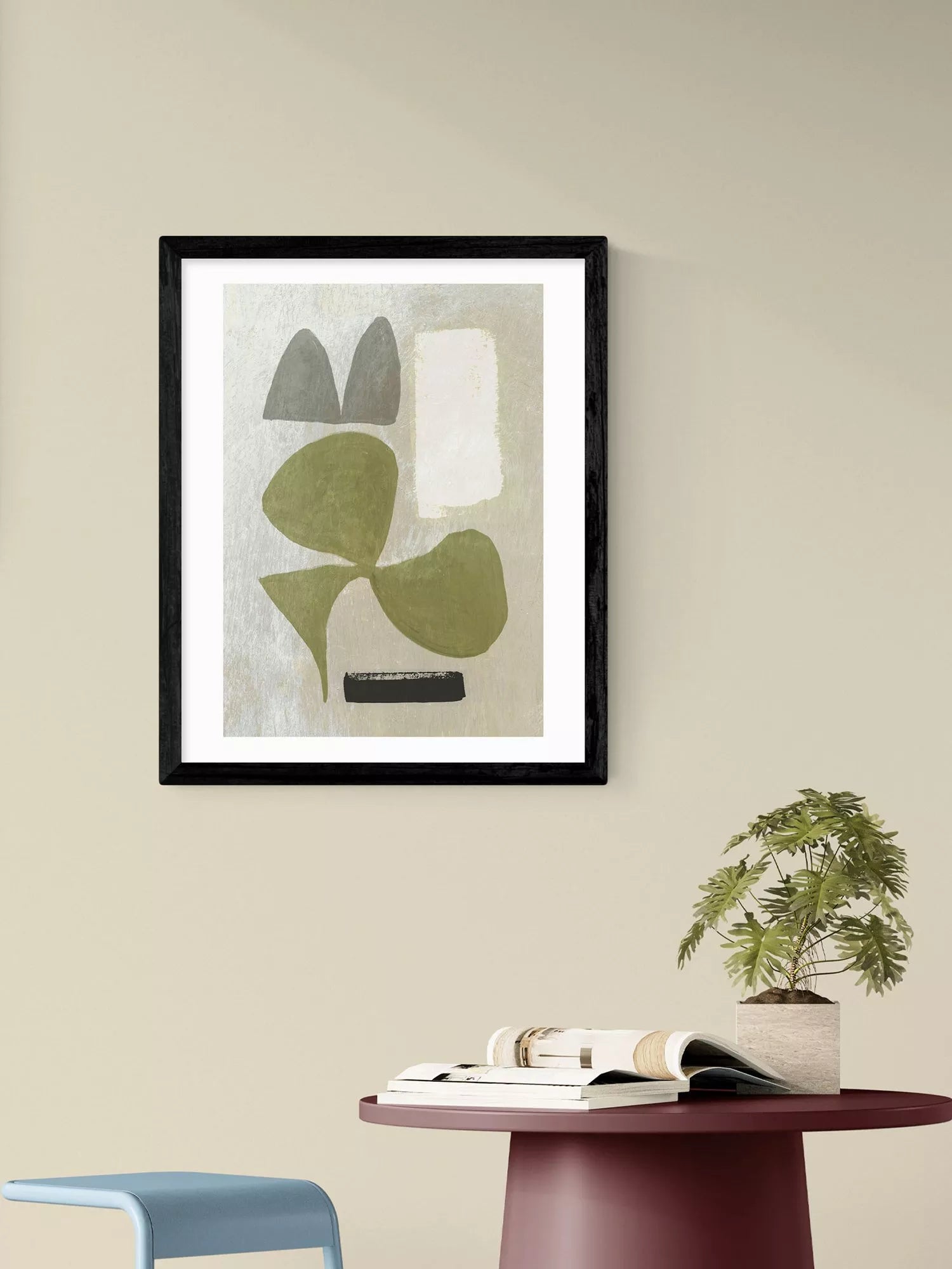 East End Prints 'Guided' framed abstract print 83.4x63.4cm, imported from the UK