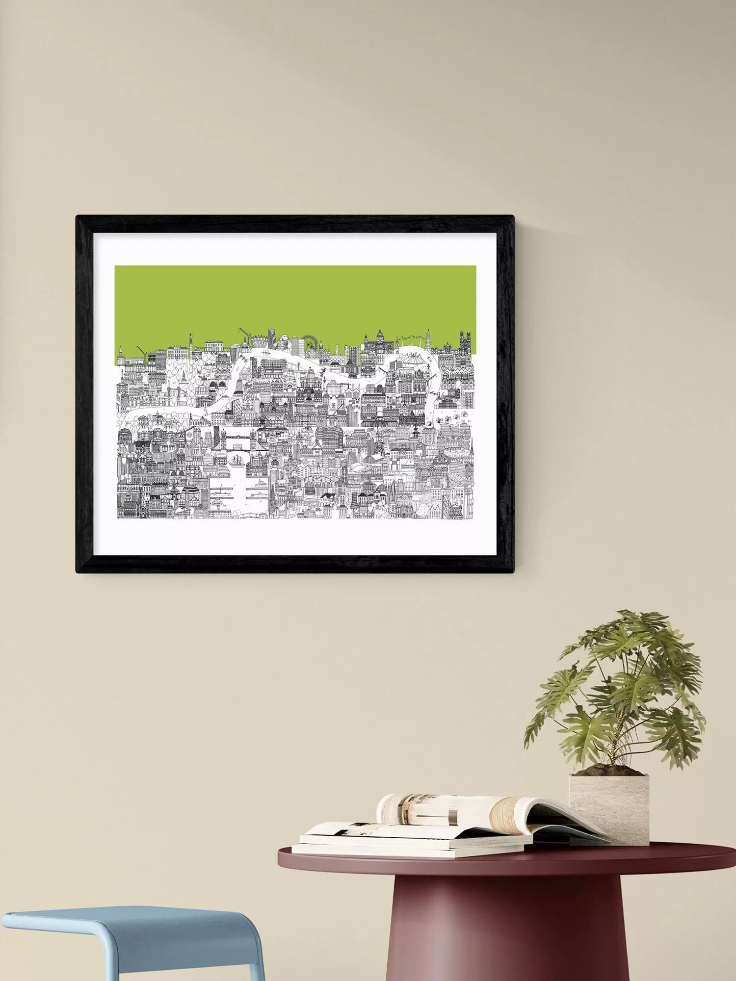 EAST END PRINTS 'Home' London framed print 43.4x53.4cm (British brand)