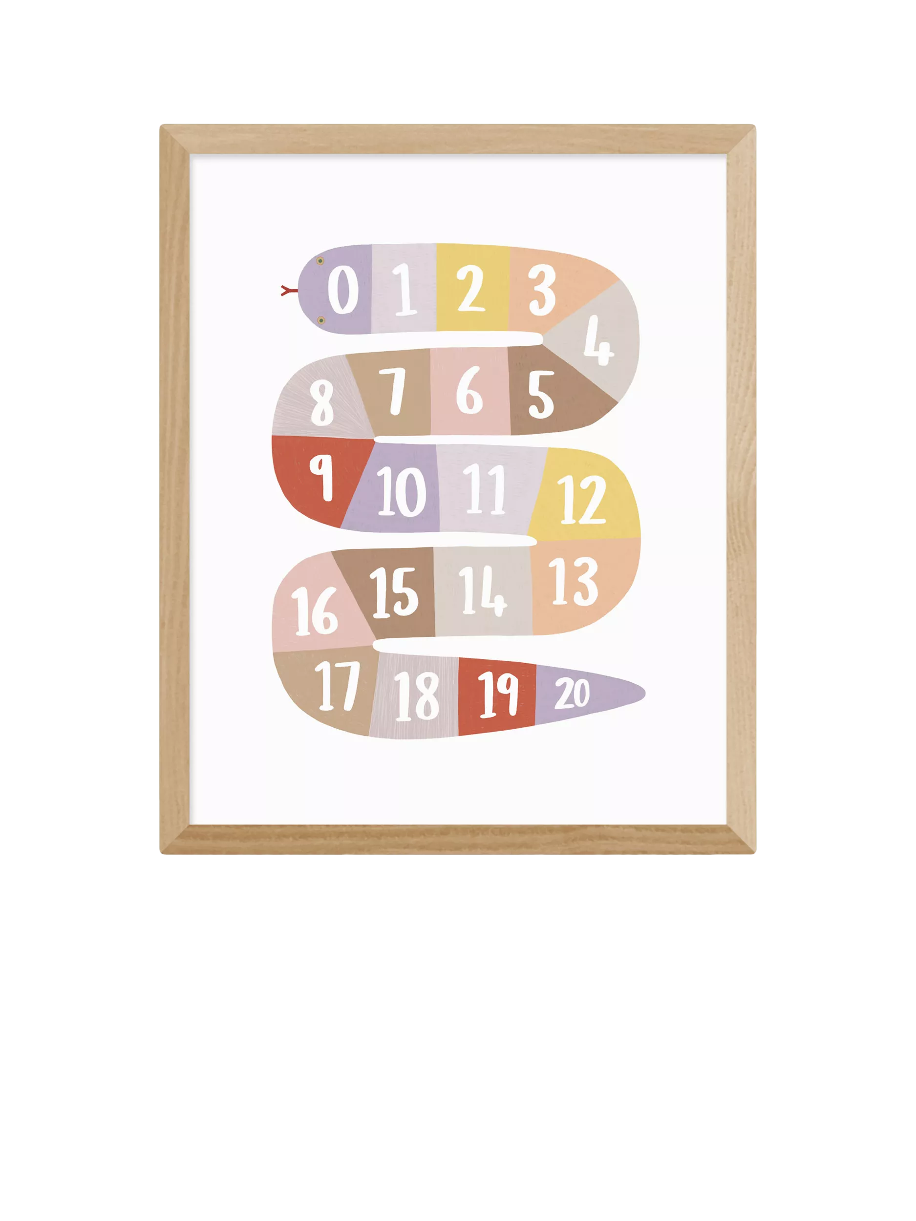 East End Prints Kid of the Village Number Snake framed print 53.4x43.4cm (British brand)