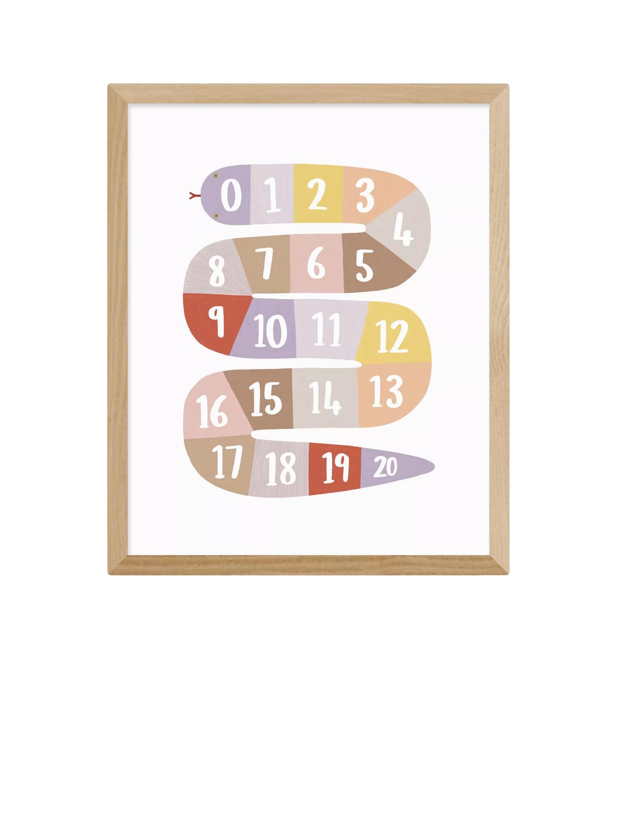 East End Prints Kid of the Village Number Snake framed print 53.4x43.4cm (British brand)