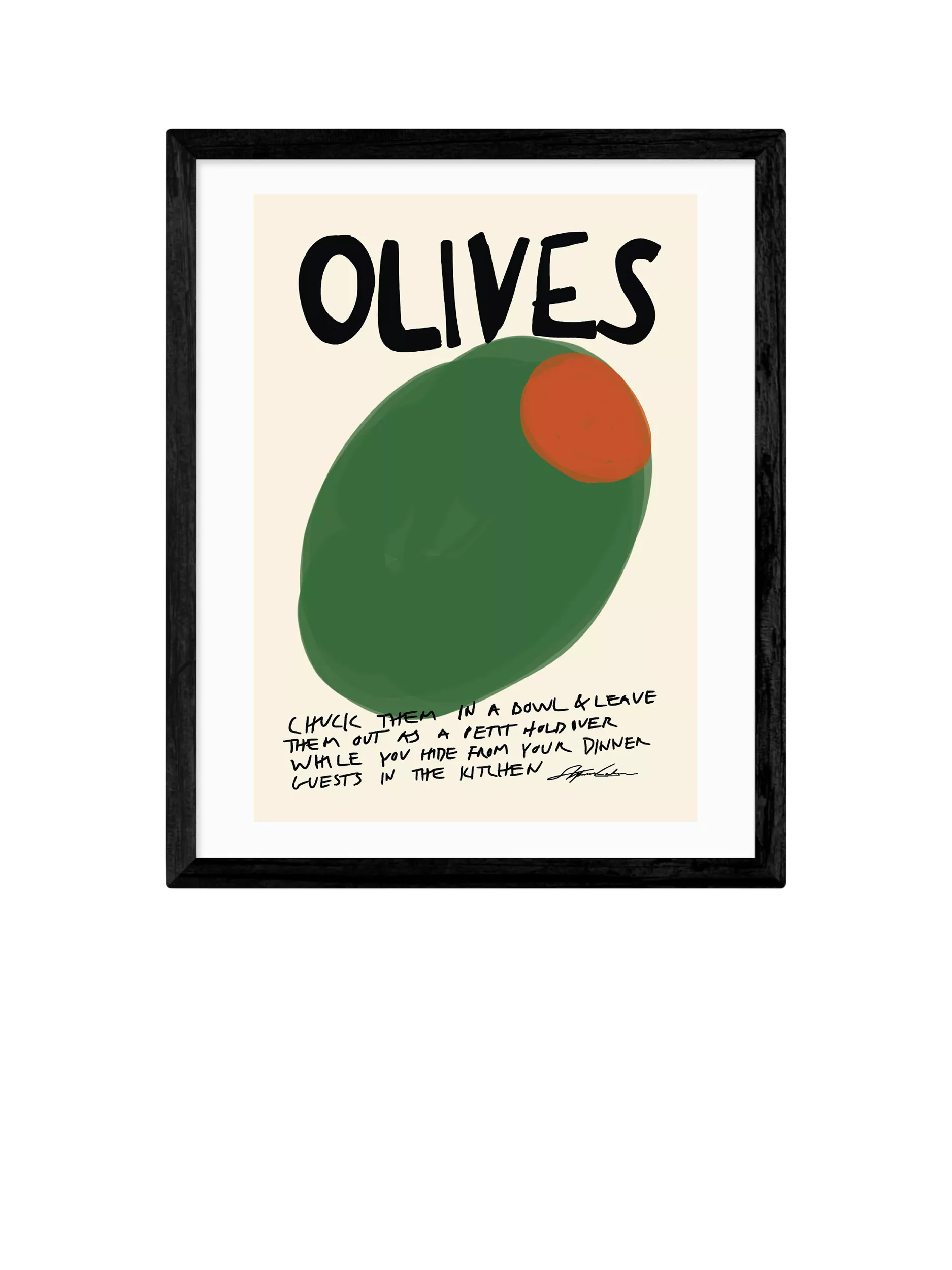 EAST END PRINTS framed print Olives 53.4x43.4cm - British product