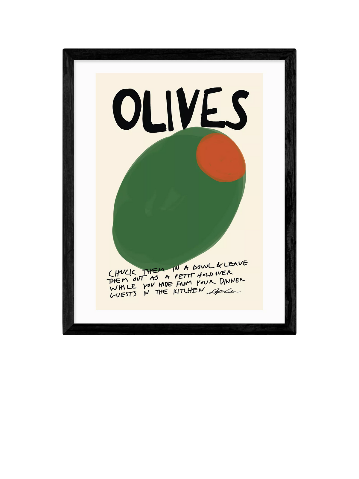 EAST END PRINTS framed print Olives 53.4x43.4cm - British product