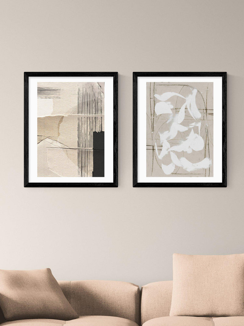 East End Prints Paper Abstract framed print set 53.4x43.4 cm, UK version