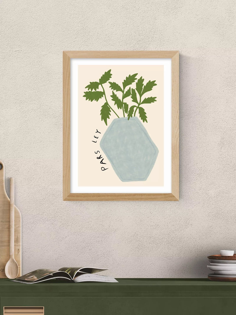 EAST END PRINTS parsley plant print 43.4x33.4cm - British product