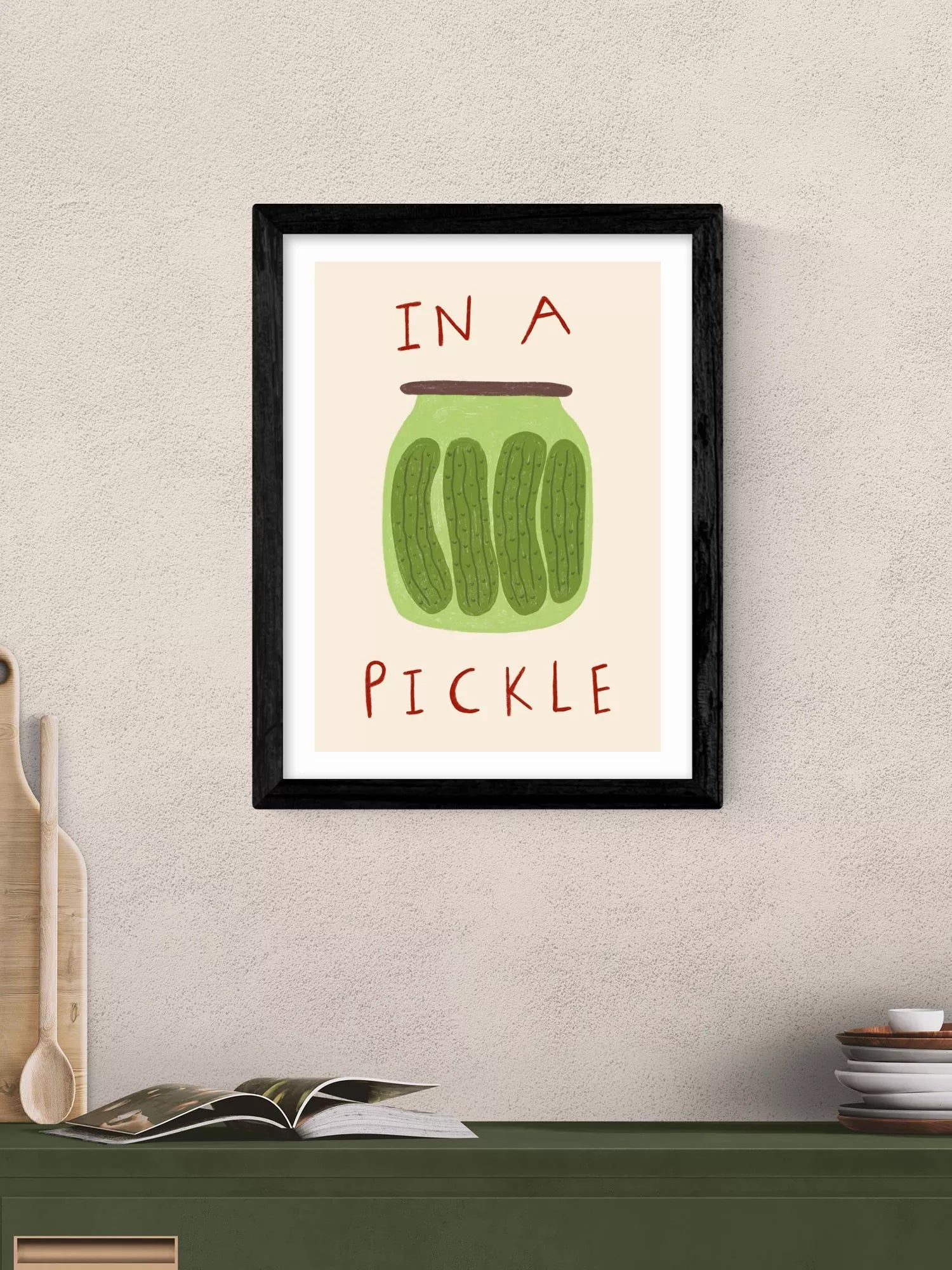 East End Prints Pickle framed art print 43.4x33.4cm - British product