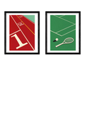 EAST END PRINTS framed print set Racket & Run 53.4x43.4cm (British brand)