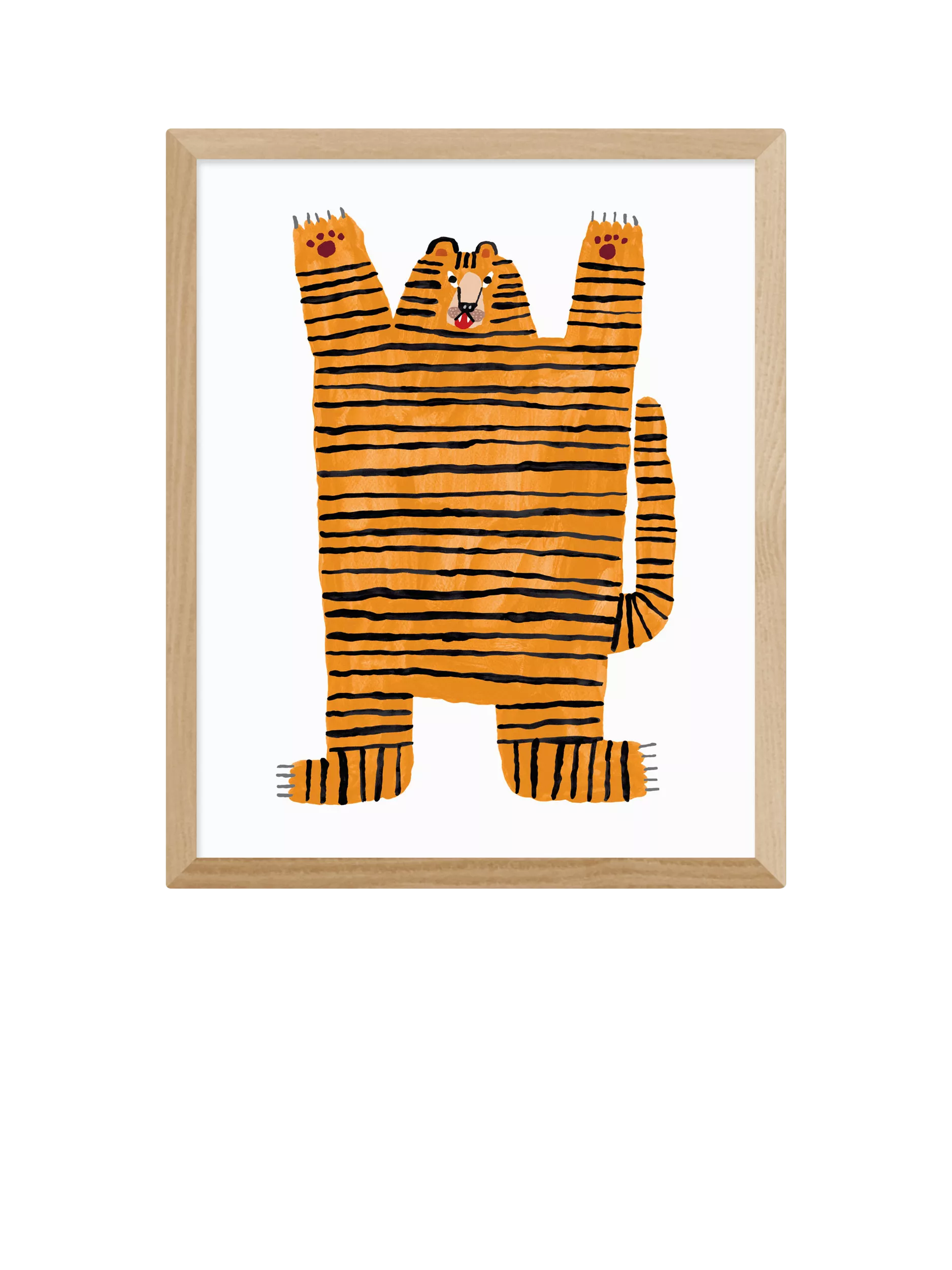 East End Prints Min Pin tiger framed print 53.4x43.4cm, UK version