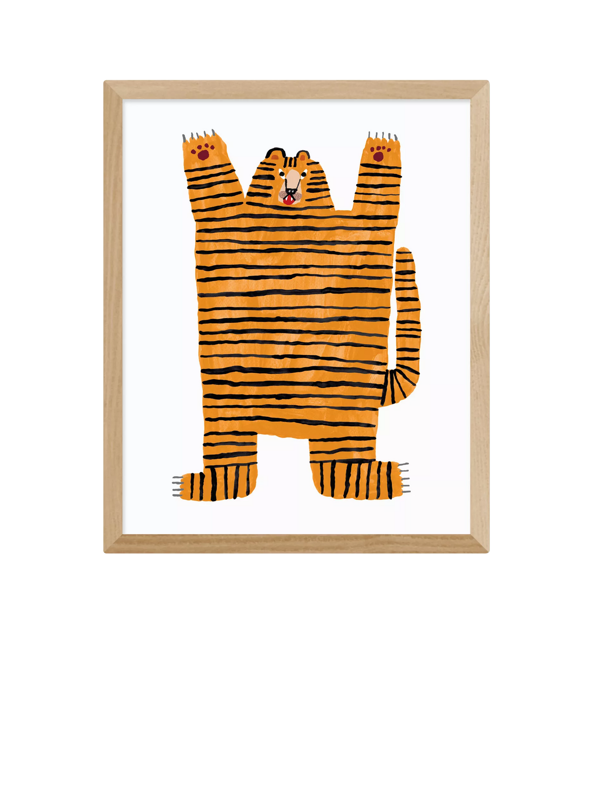 East End Prints Min Pin tiger framed print 53.4x43.4cm, UK version