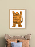 East End Prints Min Pin tiger framed print 53.4x43.4cm, UK version