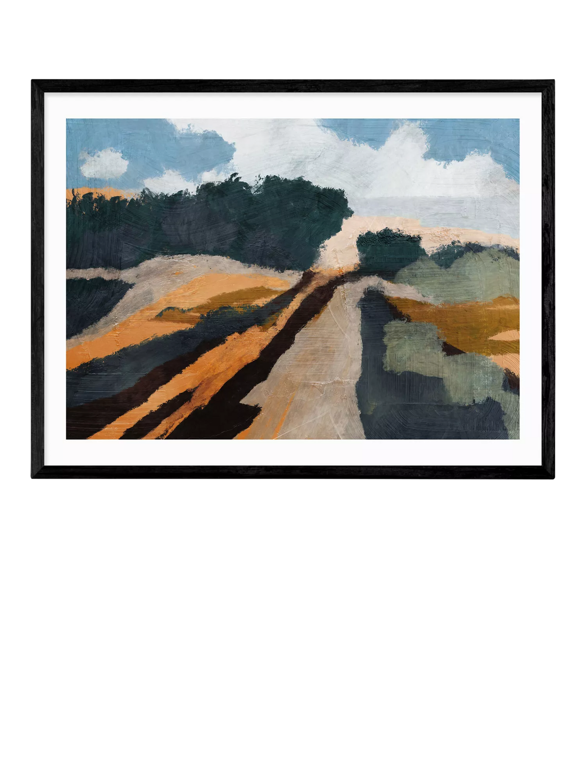 EAST END PRINTS Dan Hobday Trevessa framed print 63.4 x 83.4cm - British product