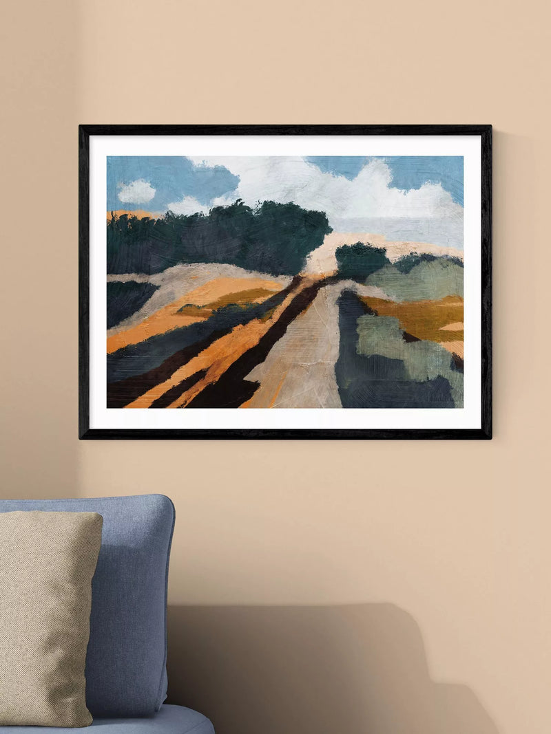 EAST END PRINTS Dan Hobday Trevessa framed print 63.4 x 83.4cm - British product