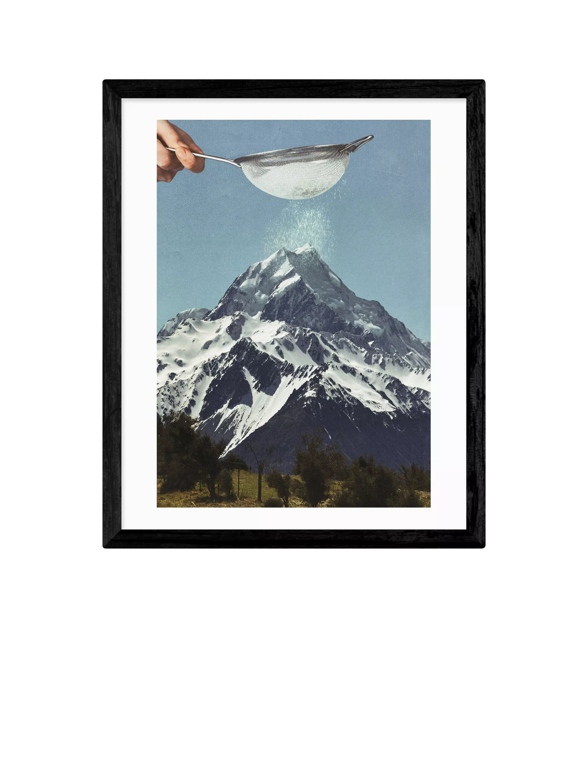 East End Prints mountain collage framed print 53.4 x 43.4 cm - British product