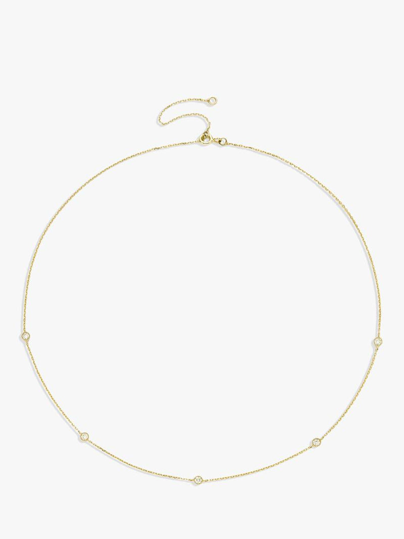 Dinny Hall 9ct yellow gold diamond necklace, imported from the UK