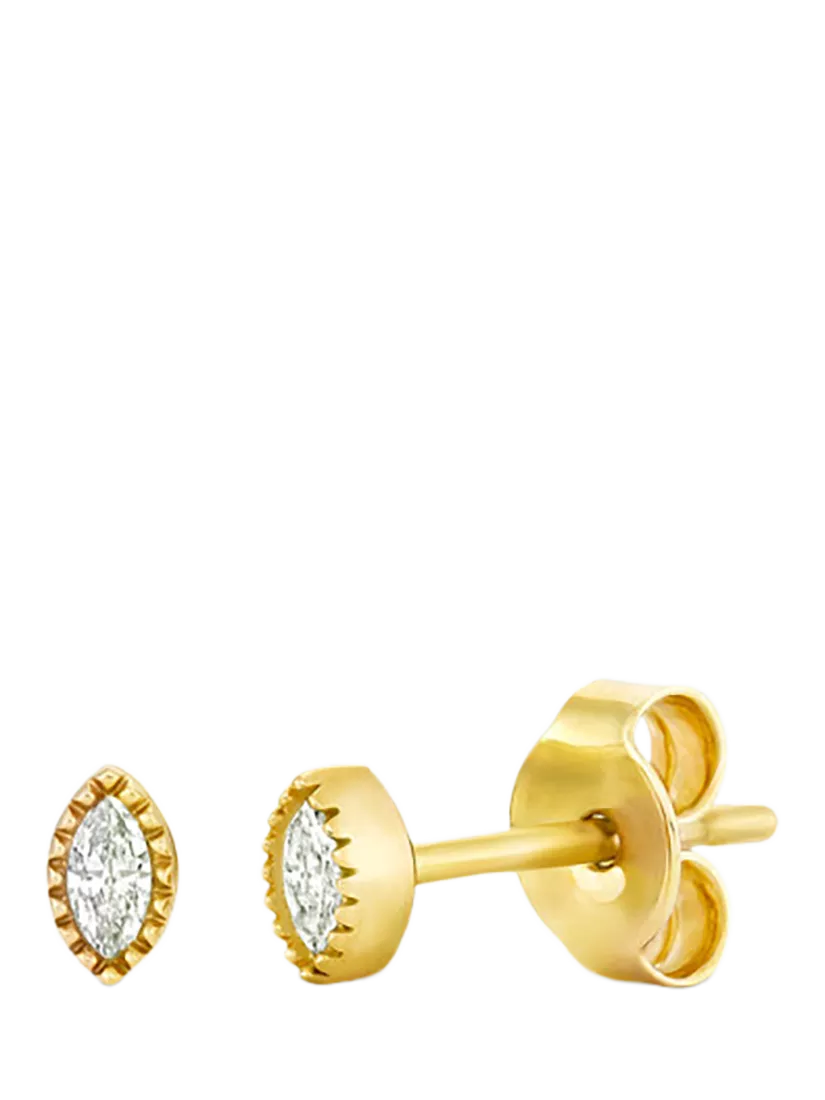 Dinny Hall mini diamond studs 9k gold, imported from the UK