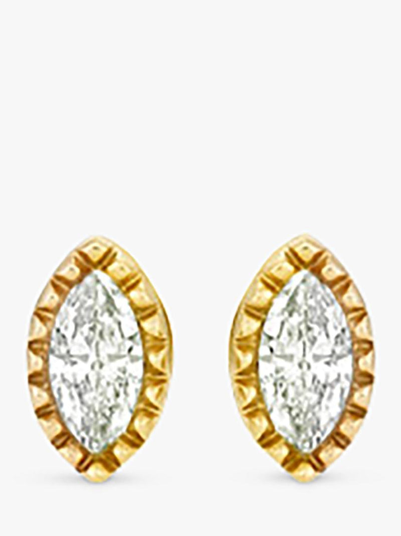 Dinny Hall mini diamond studs 9k gold, imported from the UK