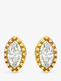 Dinny Hall mini diamond studs 9k gold, imported from the UK