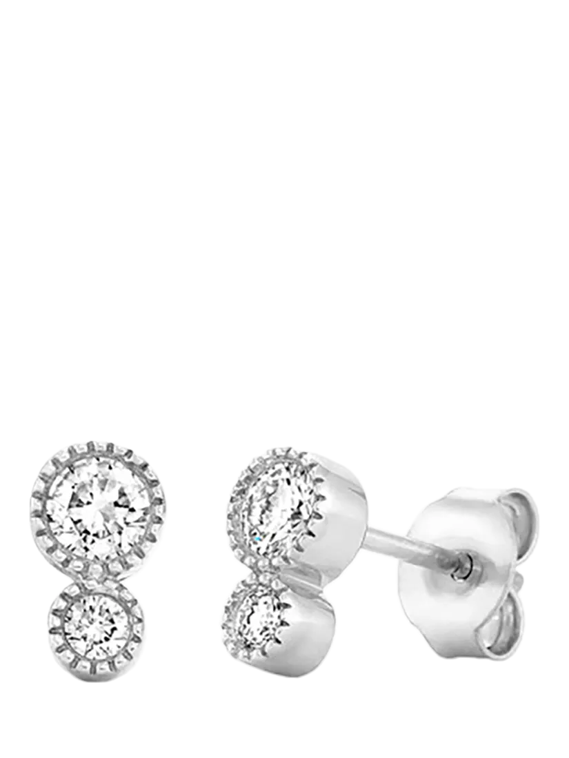 Dinny Hall Duo Diamond Stud Earrings Lab-Grown Diamond 9k Yellow Gold