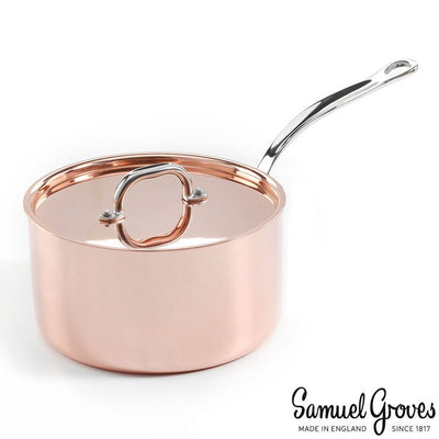 Costco UK Samuel Groves Copper Induction Saucepan with Lid 20cm- Buy online at McGrocer