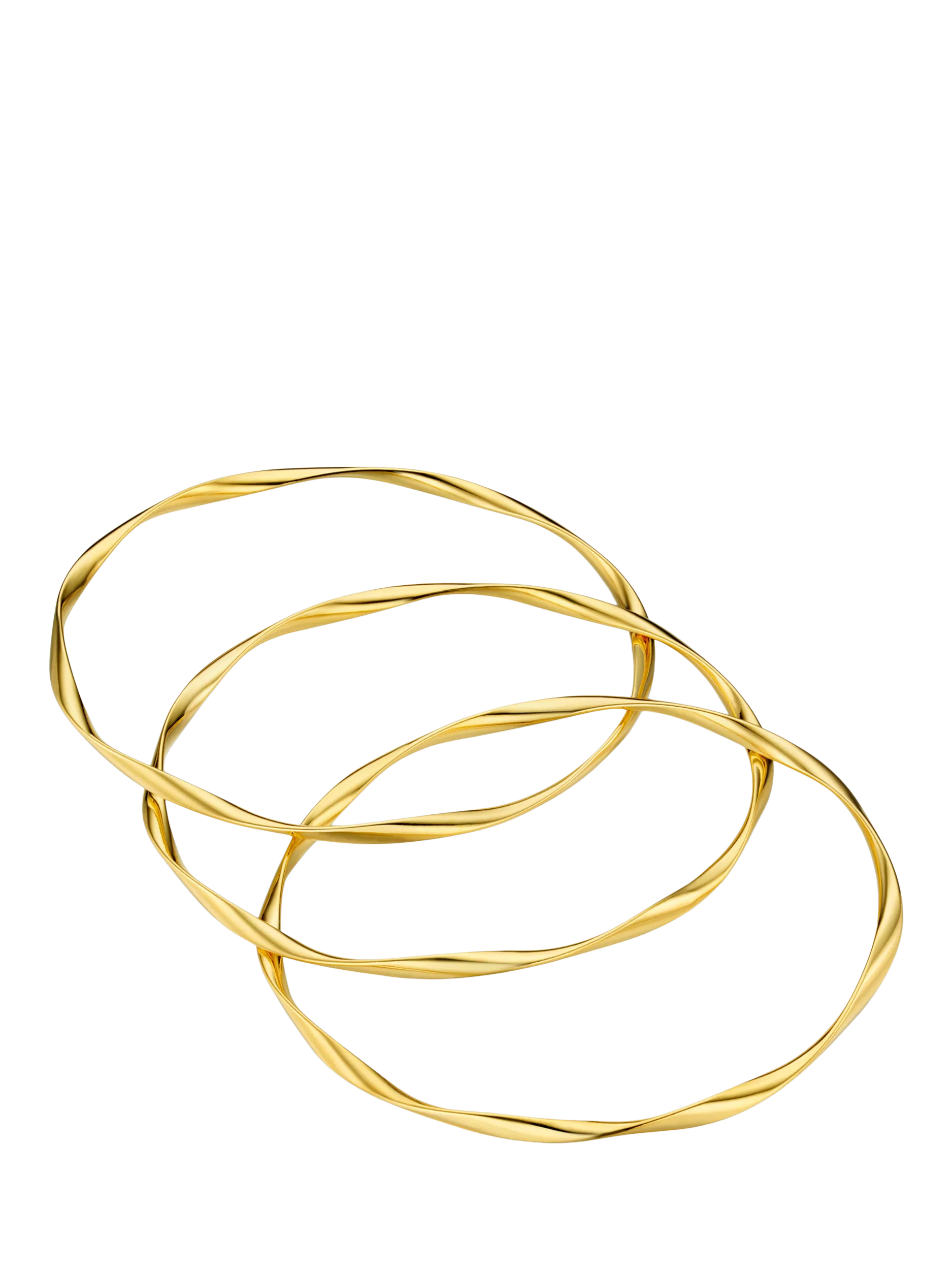 Orelia gold ribbon interlocking bangles set of 3 - British product
