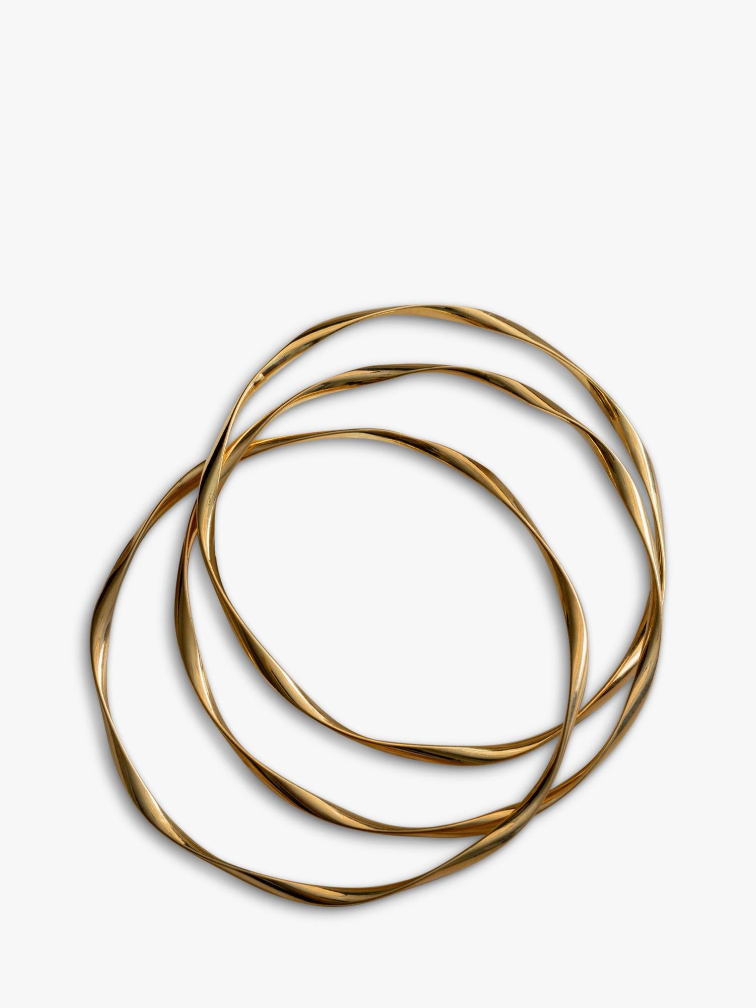 Orelia gold ribbon interlocking bangles set of 3 - British product