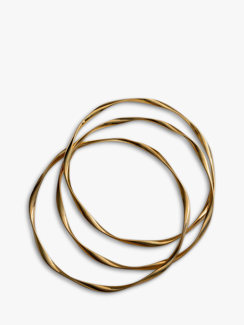 Orelia gold ribbon interlocking bangles set of 3 - British product