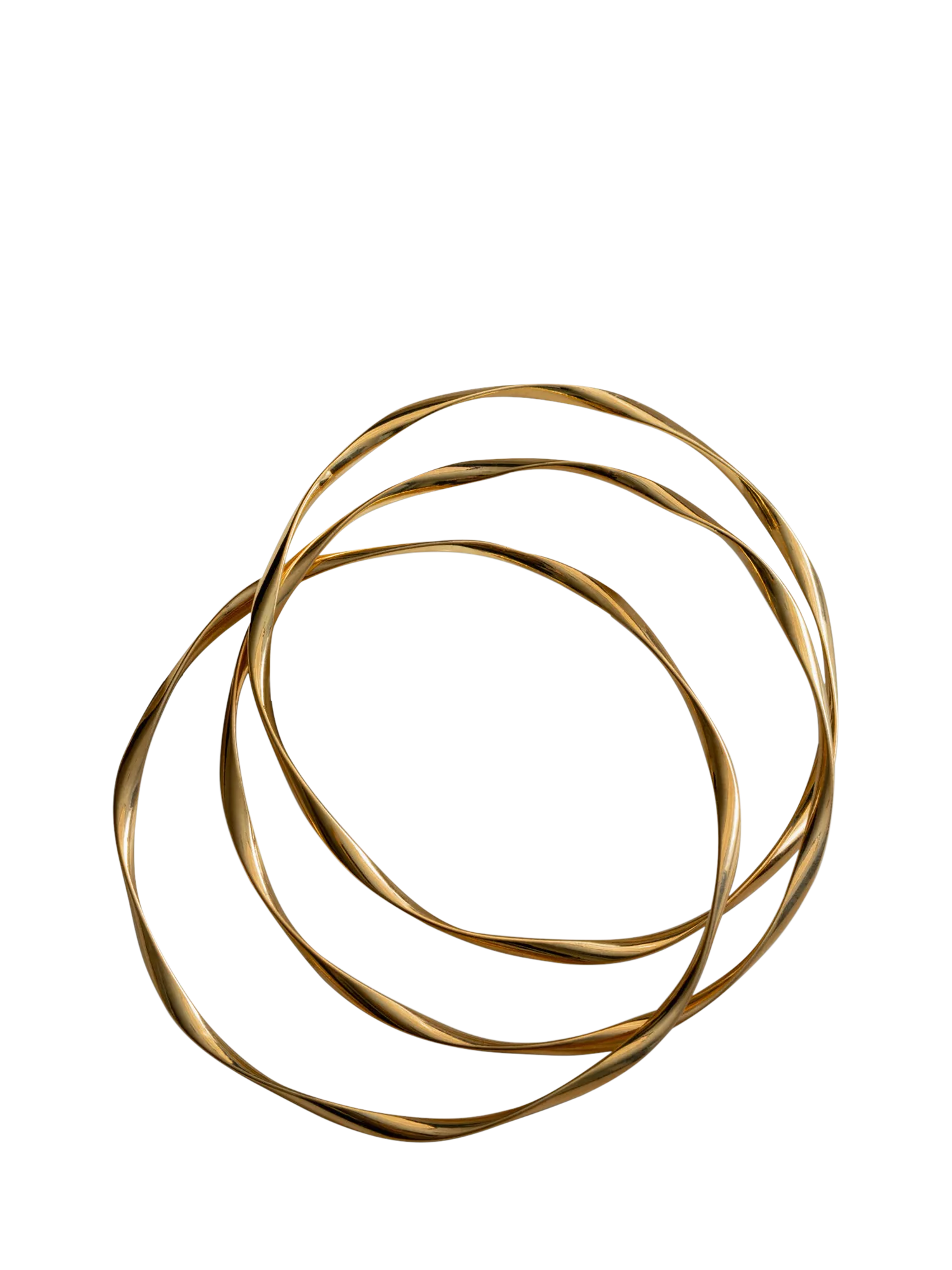 Orelia gold ribbon interlocking bangles set of 3 - British product