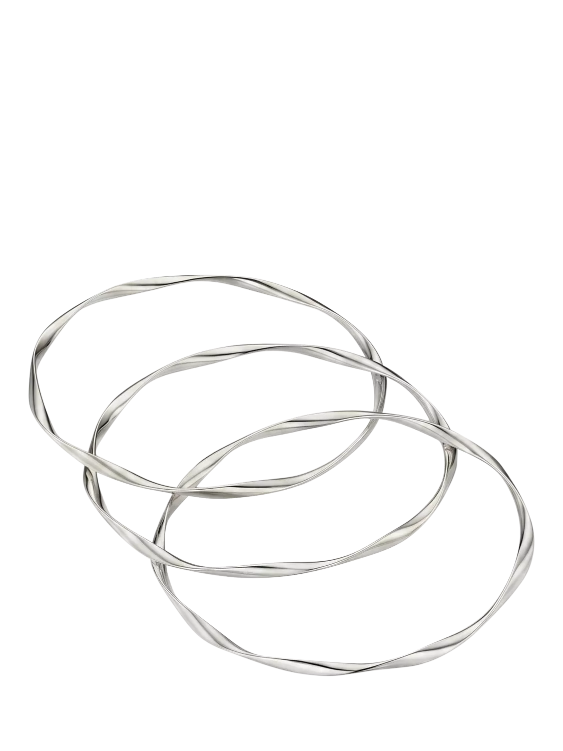 Orelia silver interlocking bangles set of 3 (British brand)