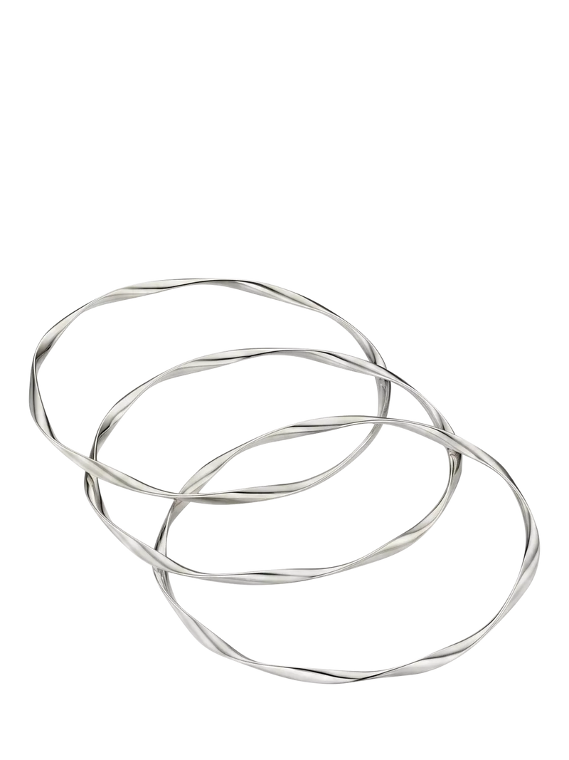 Orelia silver interlocking bangles set of 3 (British brand)