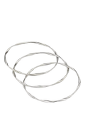 Orelia silver interlocking bangles set of 3 (British brand)