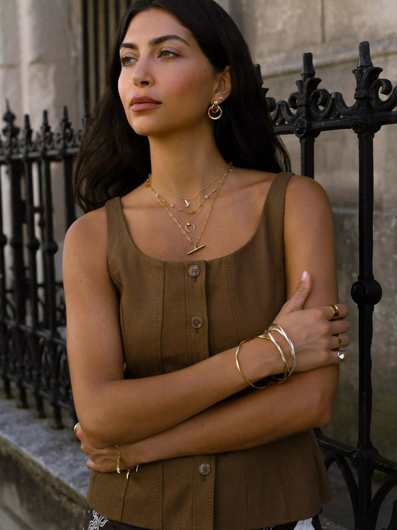 Orelia silver interlocking bangles set of 3 (British brand)