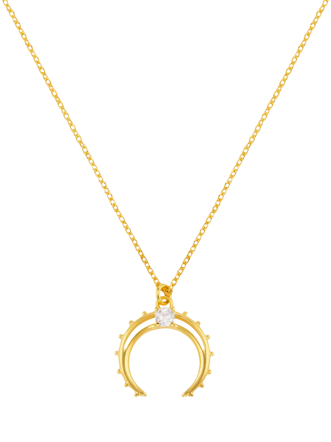 Orelia horseshoe necklace gold pendant cubic zirconia (British brand)