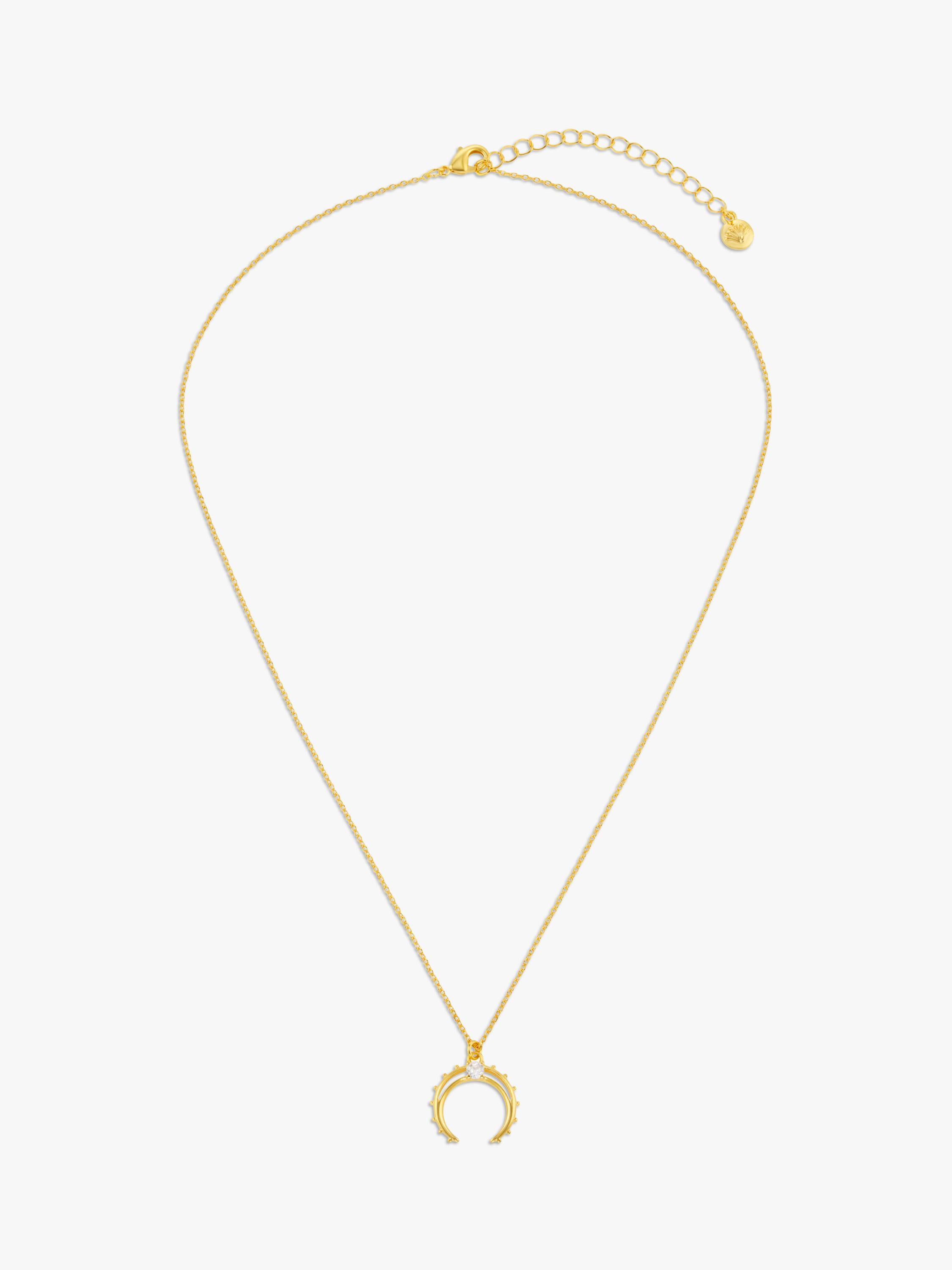 Orelia horseshoe necklace gold pendant cubic zirconia (British brand)
