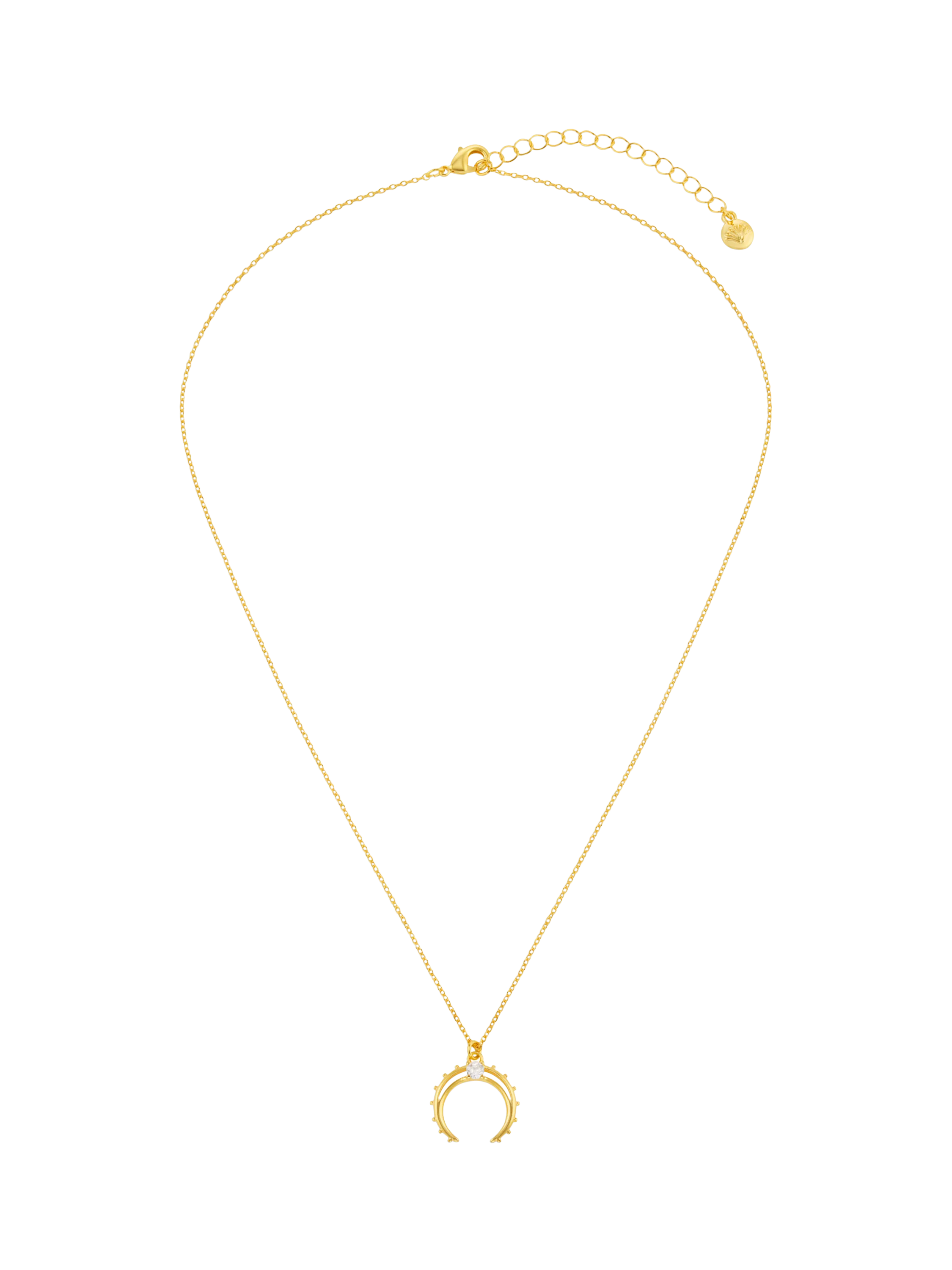 Orelia horseshoe necklace gold pendant cubic zirconia (British brand)